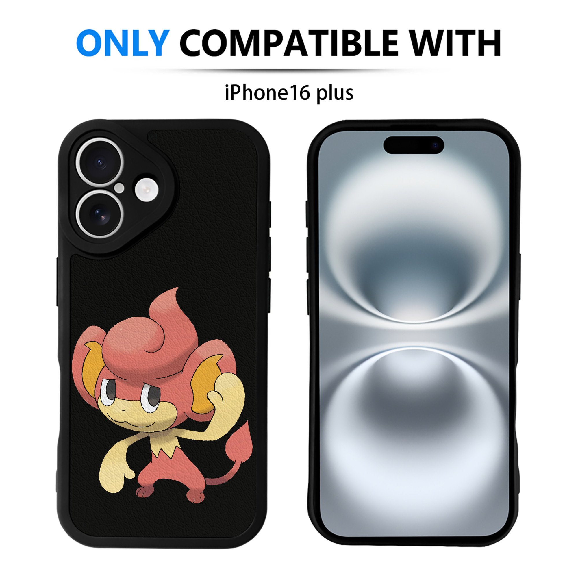 （画像用） ポケットモンスター Pokémon 【iPhone 16シリーズ対応】シリコンスマホケース（レザー調） 材質：シリコン